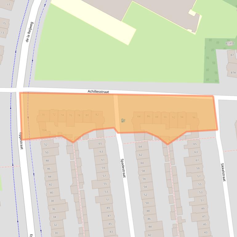 Kaart van postcodegebied 4818BN.