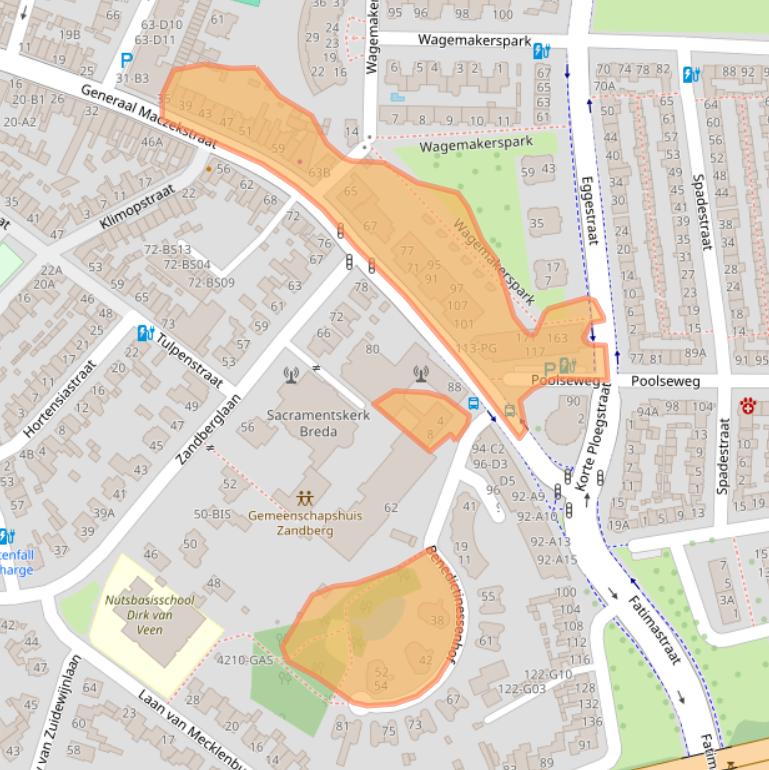 Kaart van postcodegebied 4818BV.