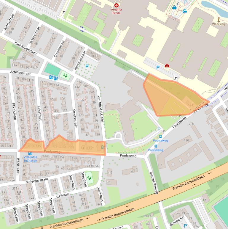 Kaart van postcodegebied 4818CC.