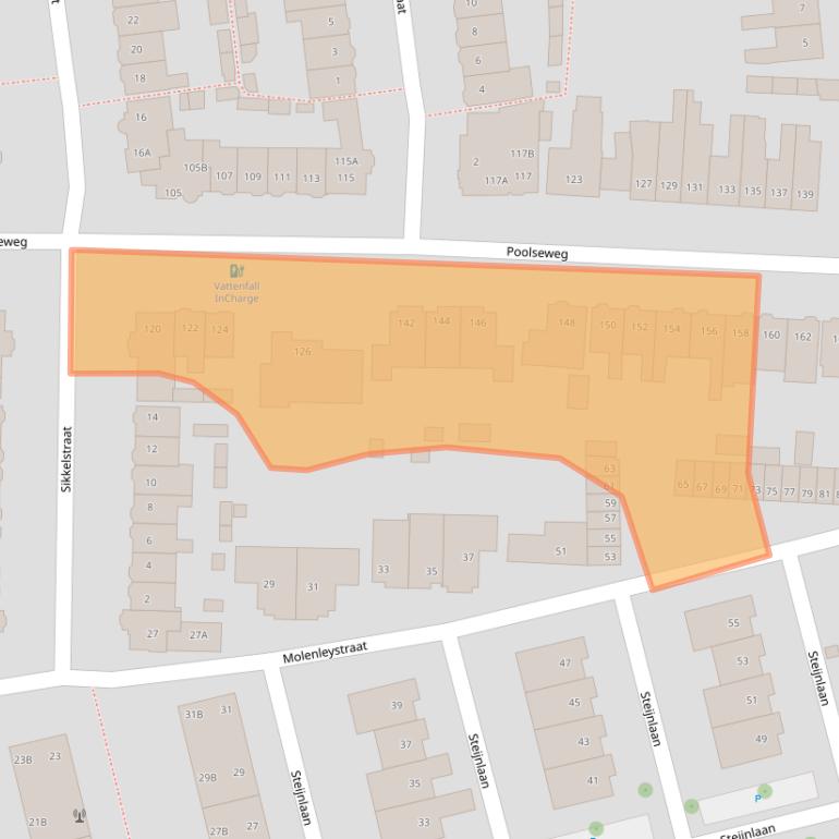 Kaart van postcodegebied 4818CE.