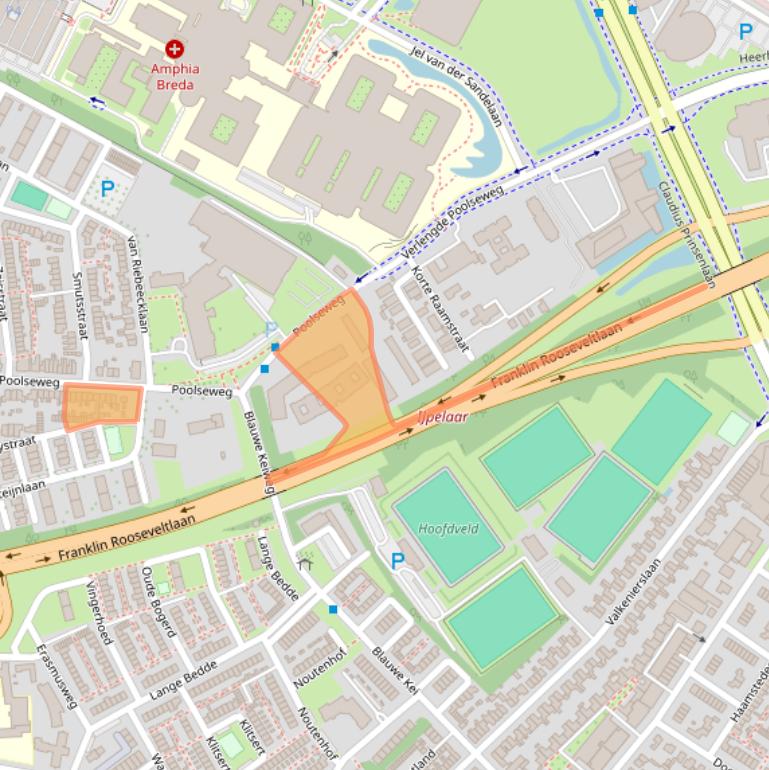 Kaart van postcodegebied 4818CG.