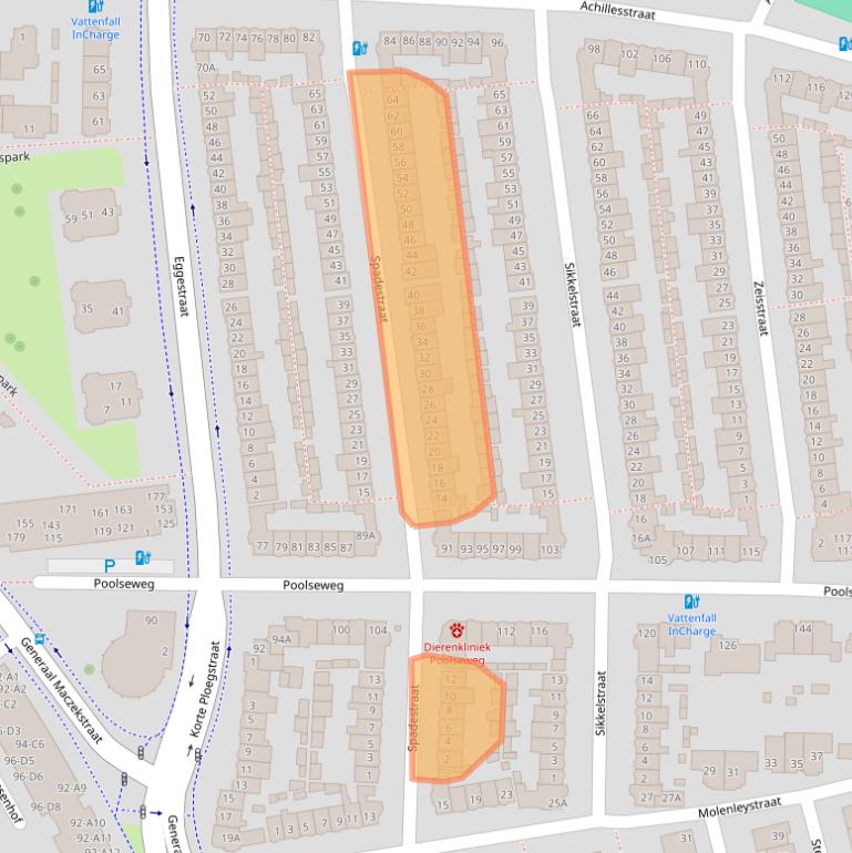 Kaart van postcodegebied 4818EL.