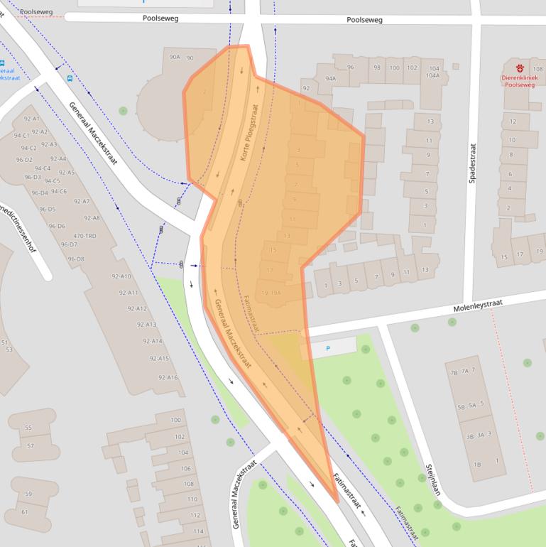 Kaart van postcodegebied 4818EM.