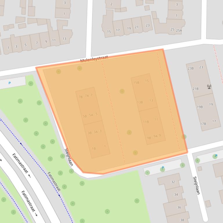 Kaart van postcodegebied 4818EP.