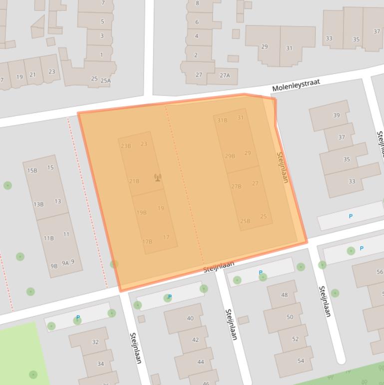 Kaart van postcodegebied 4818ER.