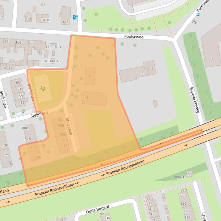 Kaart van postcodegebied 4818EW.