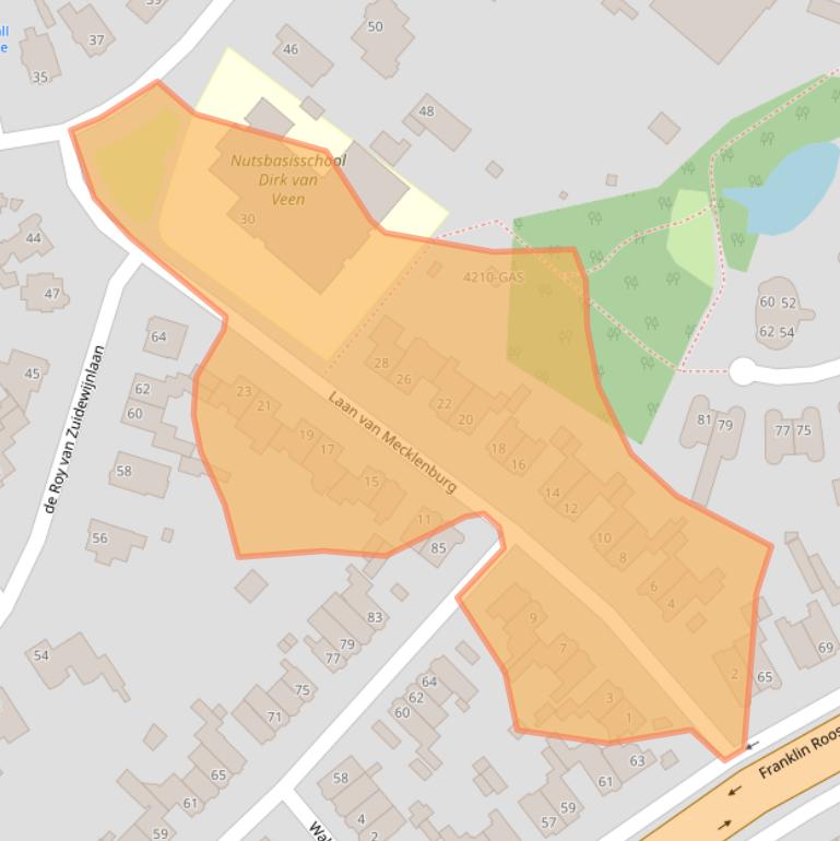 Kaart van postcodegebied 4818GD.