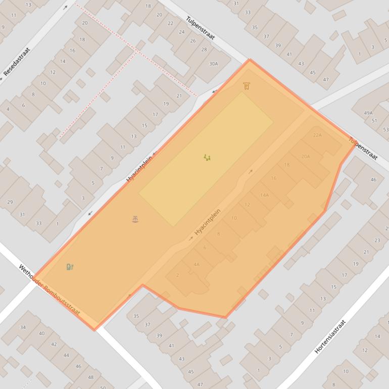 Kaart van postcodegebied 4818GP.