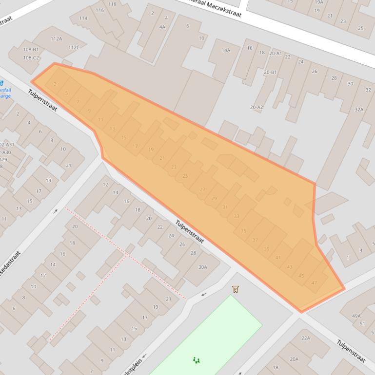 Kaart van postcodegebied 4818GS.