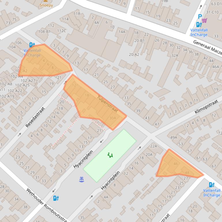 Kaart van postcodegebied 4818GV.