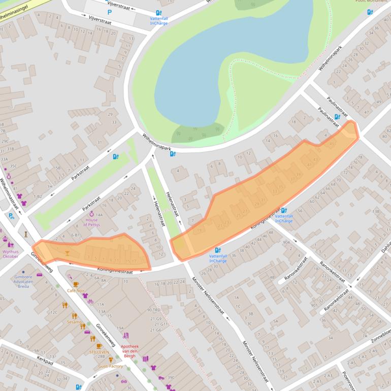 Kaart van postcodegebied 4818HA.