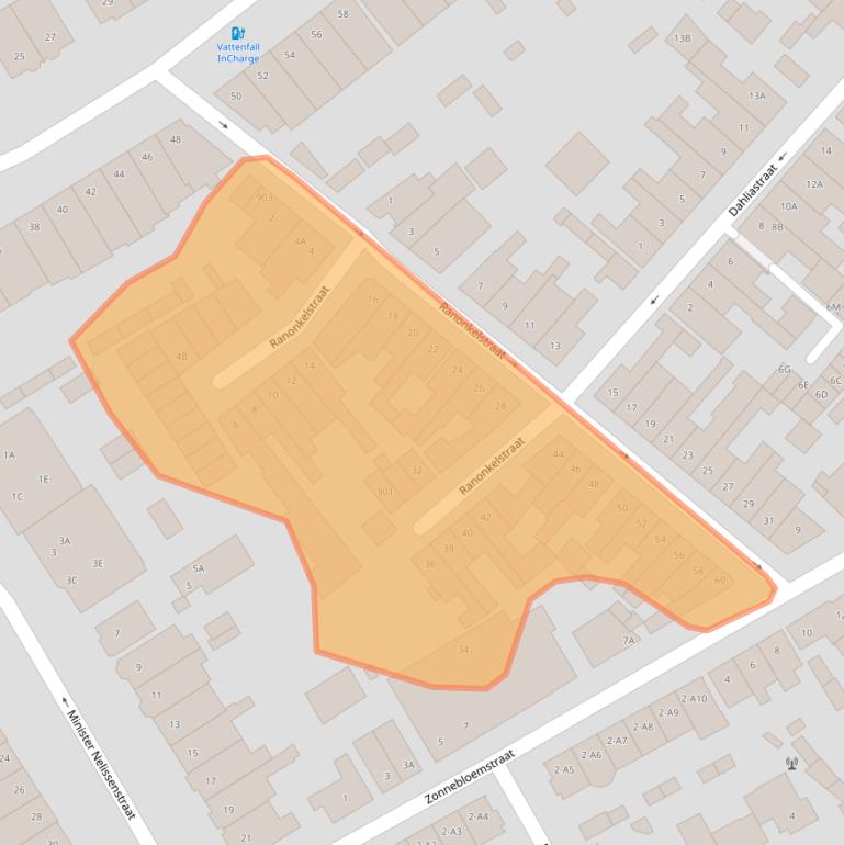 Kaart van postcodegebied 4818HP.