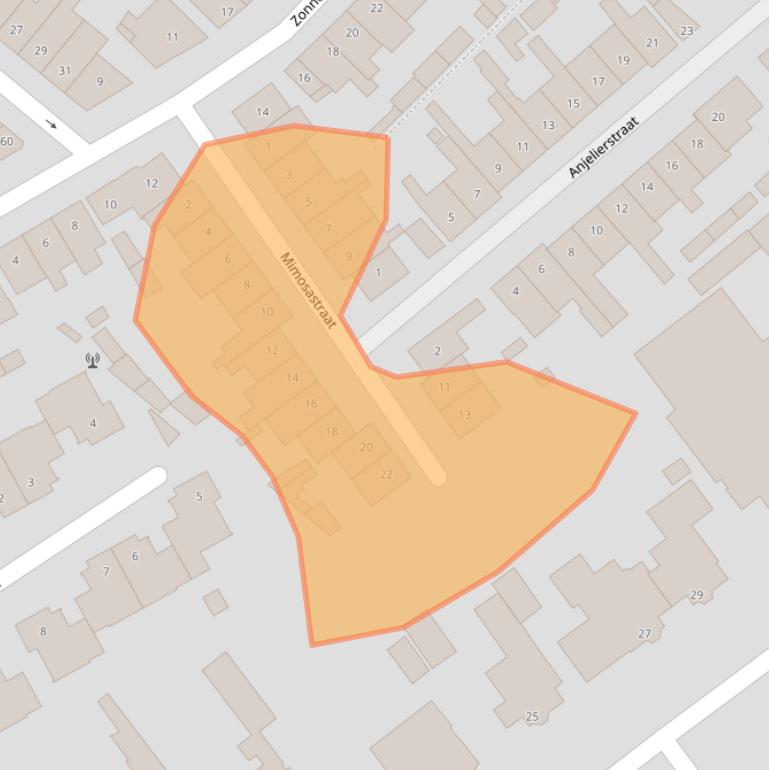 Kaart van postcodegebied 4818HR.