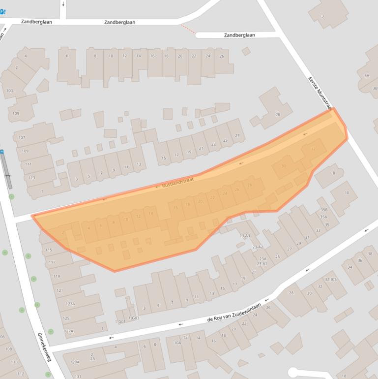 Kaart van postcodegebied 4818JN.