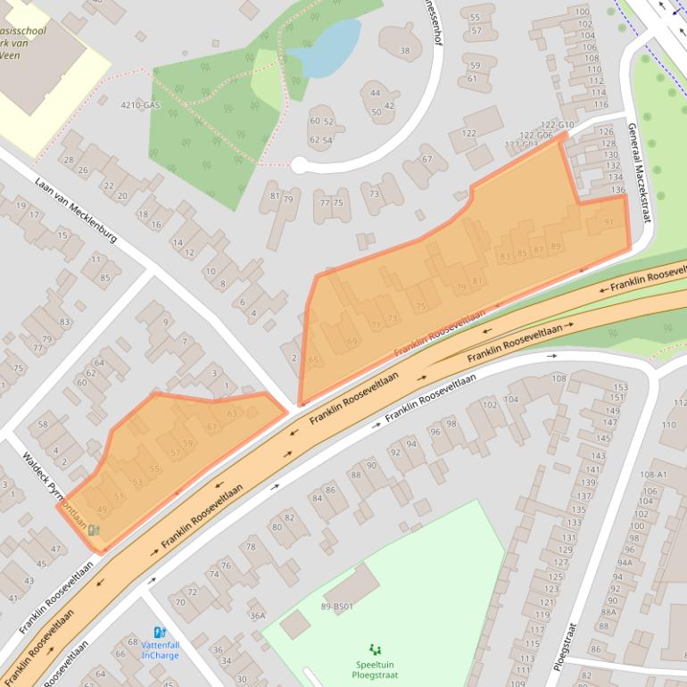 Kaart van postcodegebied 4818KB.