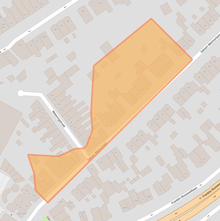 Kaart van postcodegebied 4818LA.