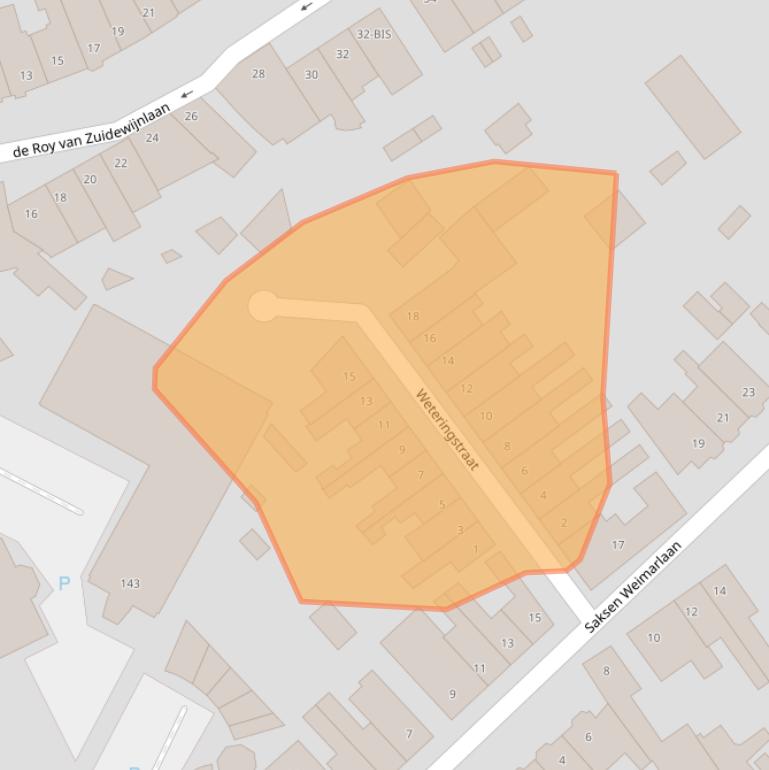 Kaart van postcodegebied 4818LG.