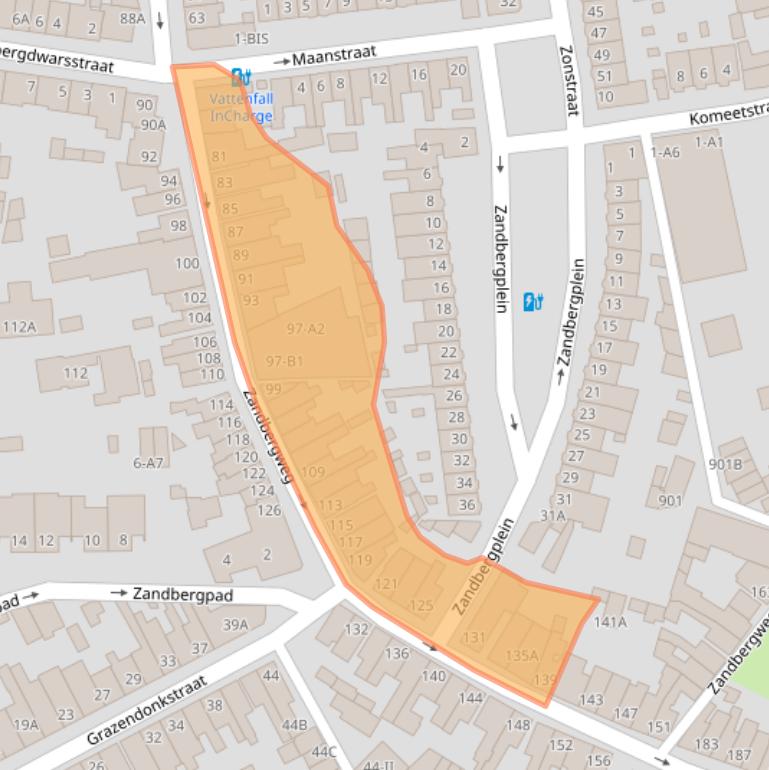 Kaart van postcodegebied 4818LK.