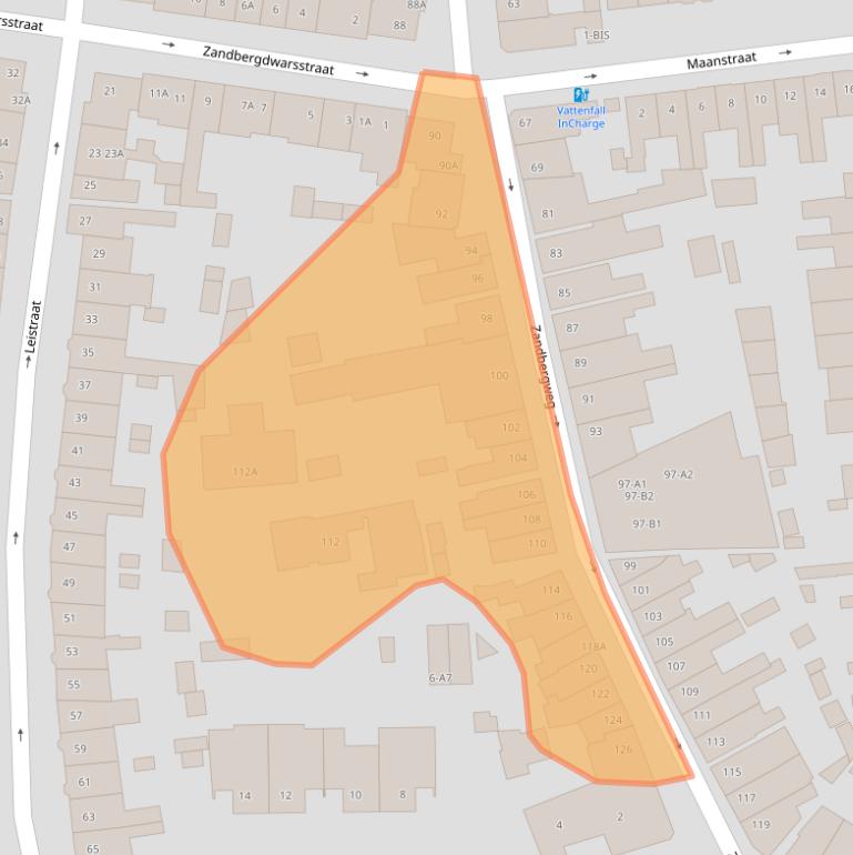 Kaart van postcodegebied 4818LP.