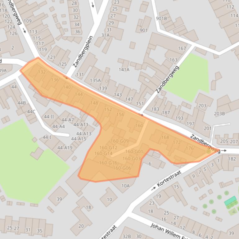 Kaart van postcodegebied 4818LR.