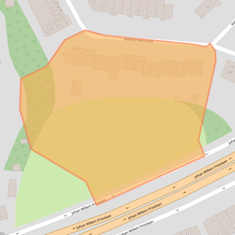 Kaart van postcodegebied 4818LW.
