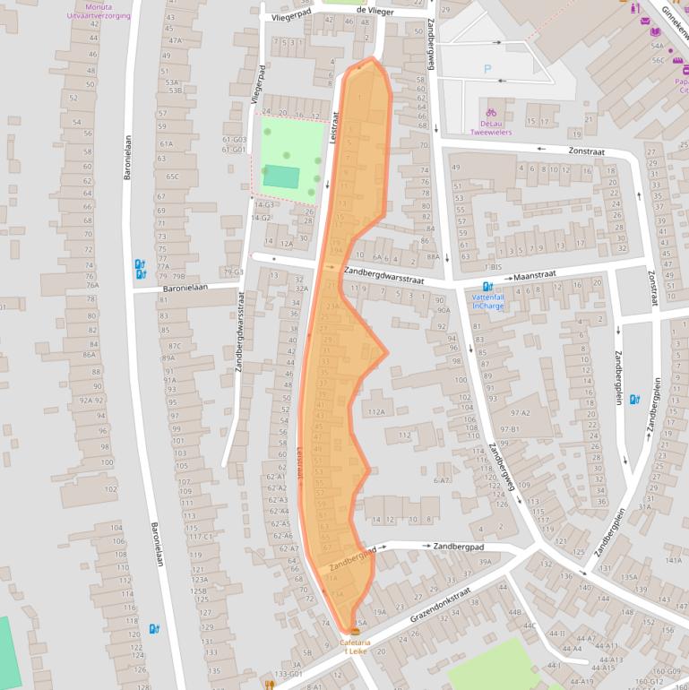 Kaart van postcodegebied 4818NA.