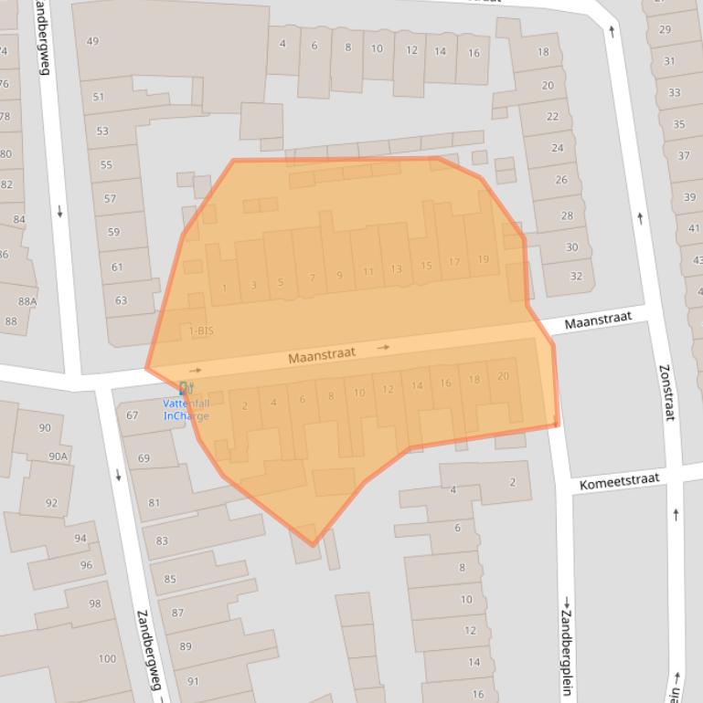 Kaart van postcodegebied 4818ND.