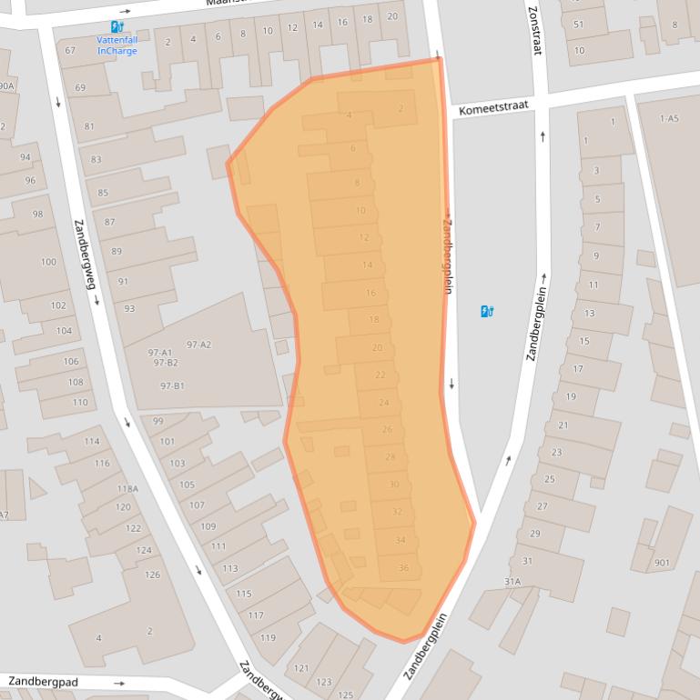 Kaart van postcodegebied 4818NJ.