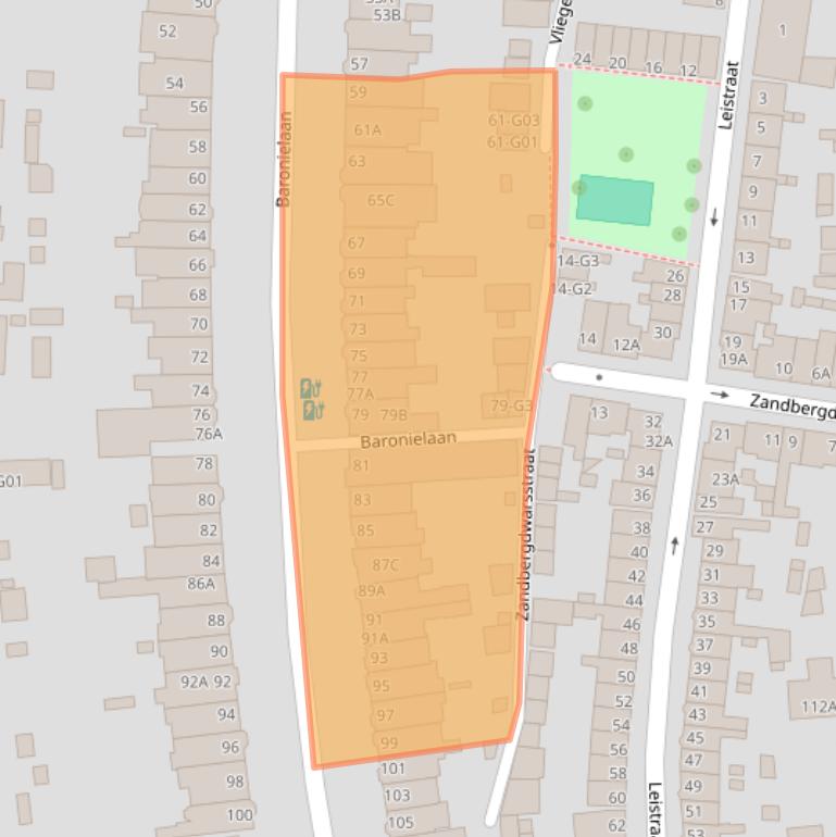 Kaart van postcodegebied 4818PC.