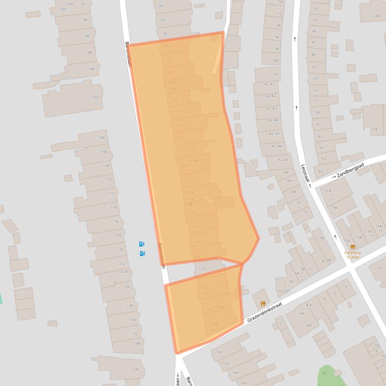 Kaart van postcodegebied 4818PD.