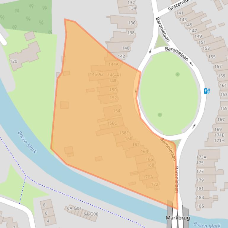 Kaart van postcodegebied 4818RE.