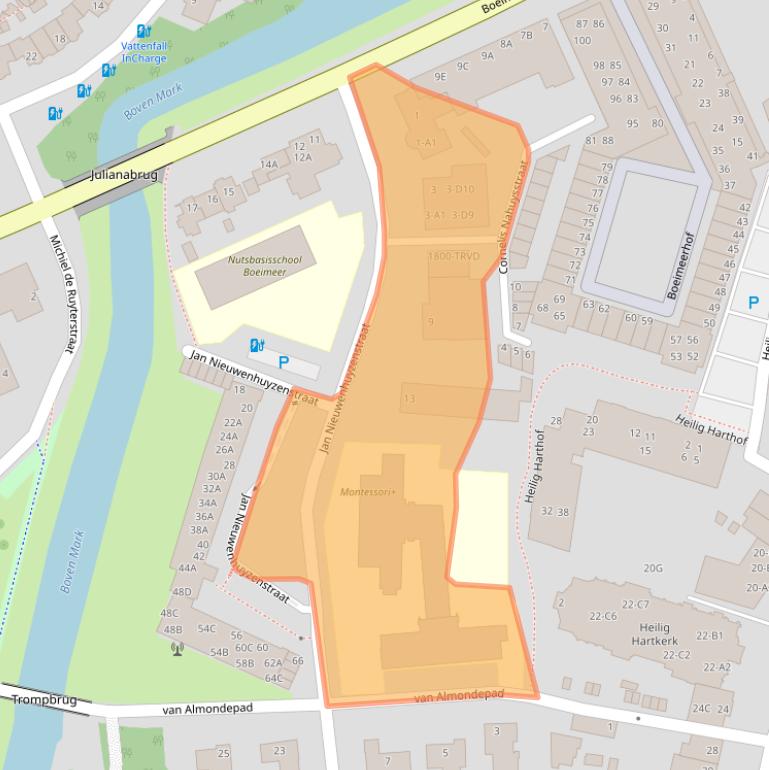 Kaart van postcodegebied 4818RH.