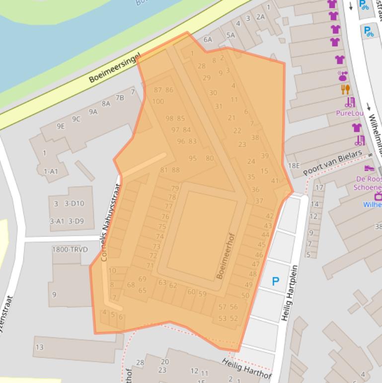Kaart van postcodegebied 4818RL.
