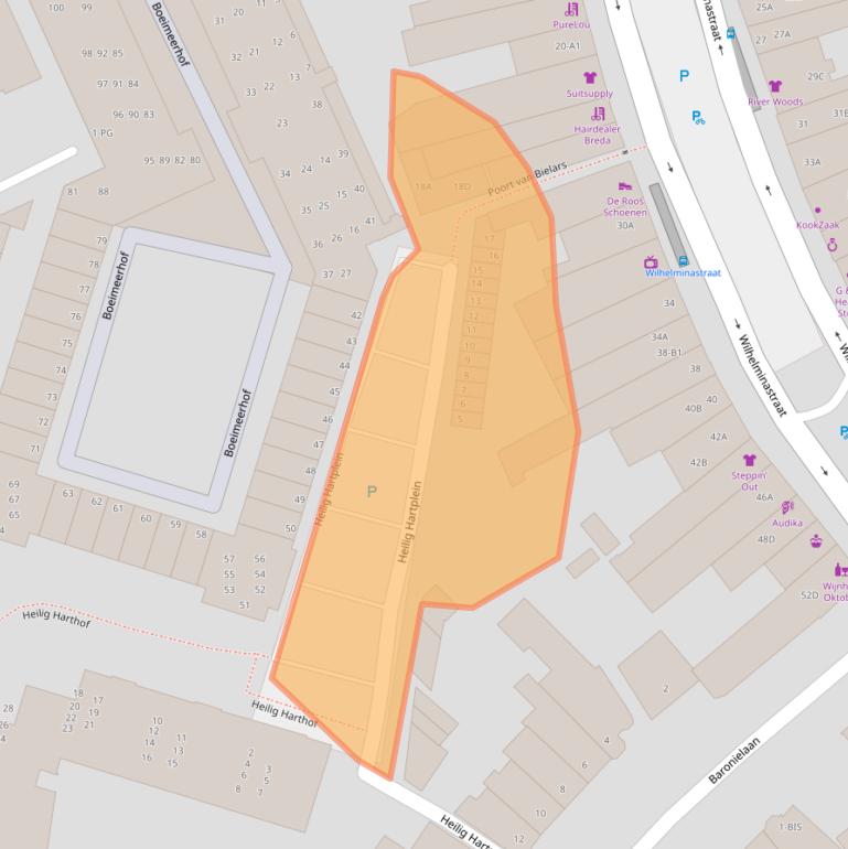 Kaart van postcodegebied 4818RM.