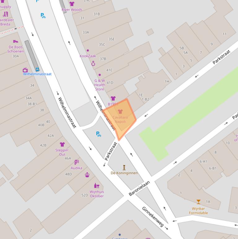 Kaart van postcodegebied 4818SE.