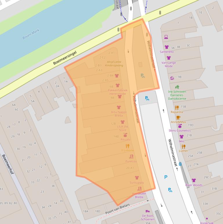 Kaart van postcodegebied 4818SG.