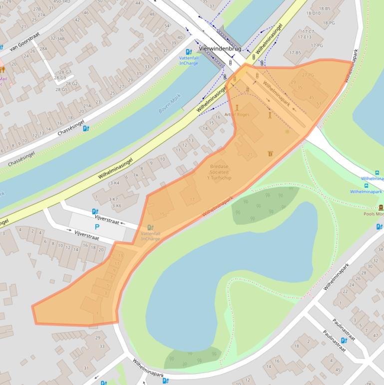 Kaart van postcodegebied 4818SL.