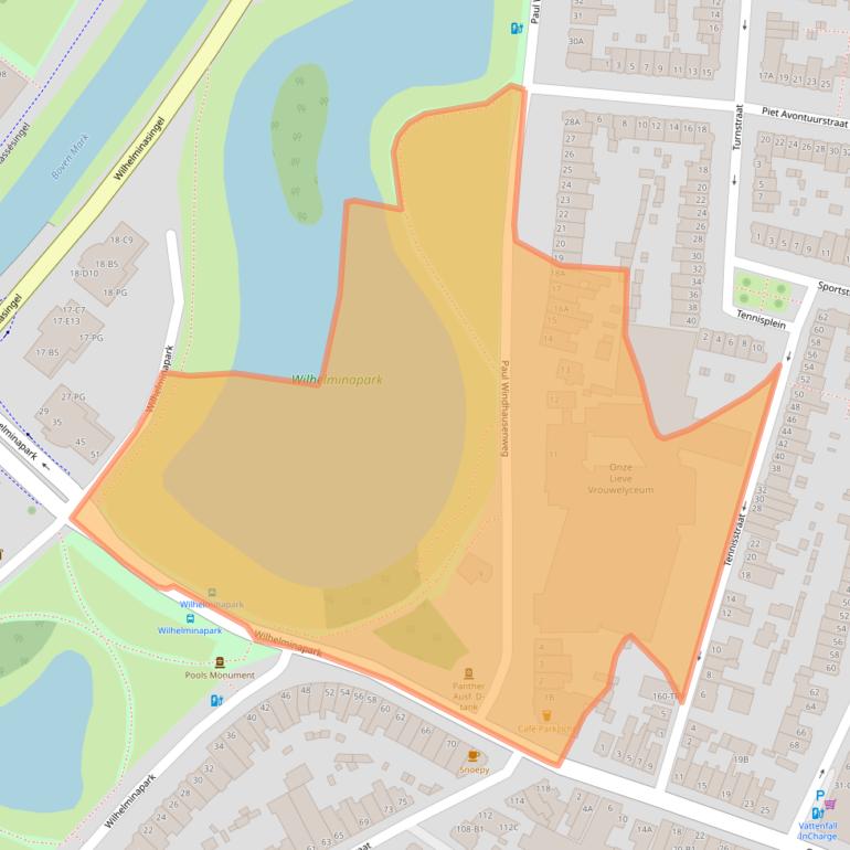 Kaart van postcodegebied 4818TA.