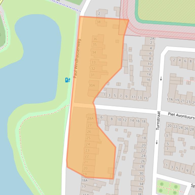 Kaart van postcodegebied 4818TB.