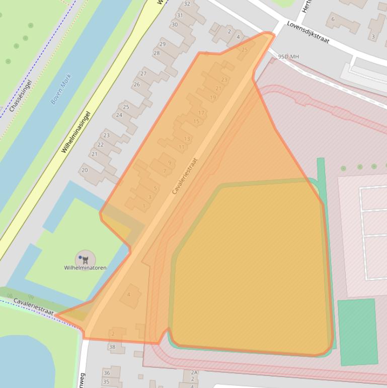 Kaart van postcodegebied 4818TC.