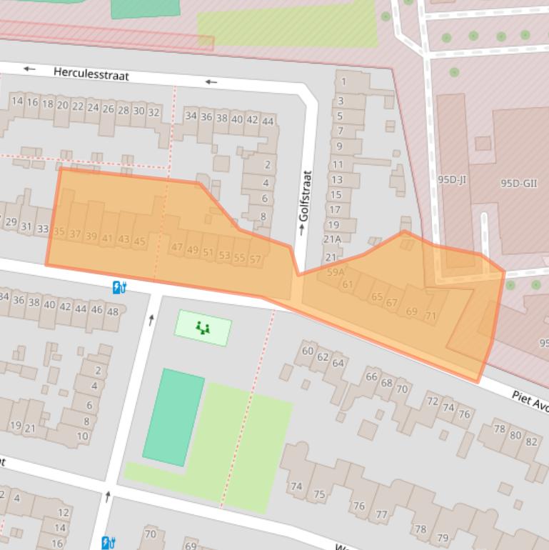 Kaart van postcodegebied 4818TE.