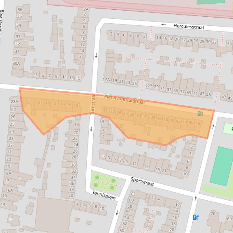 Kaart van postcodegebied 4818TG.