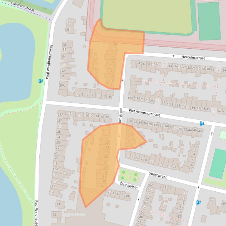 Kaart van postcodegebied 4818TJ.