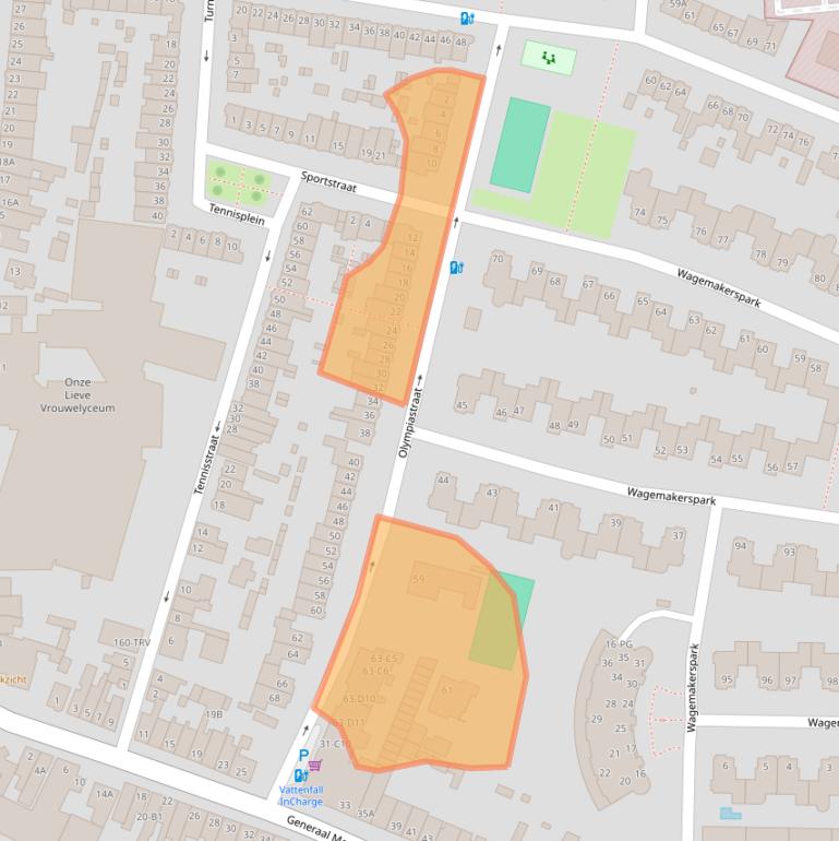 Kaart van postcodegebied 4818TP.