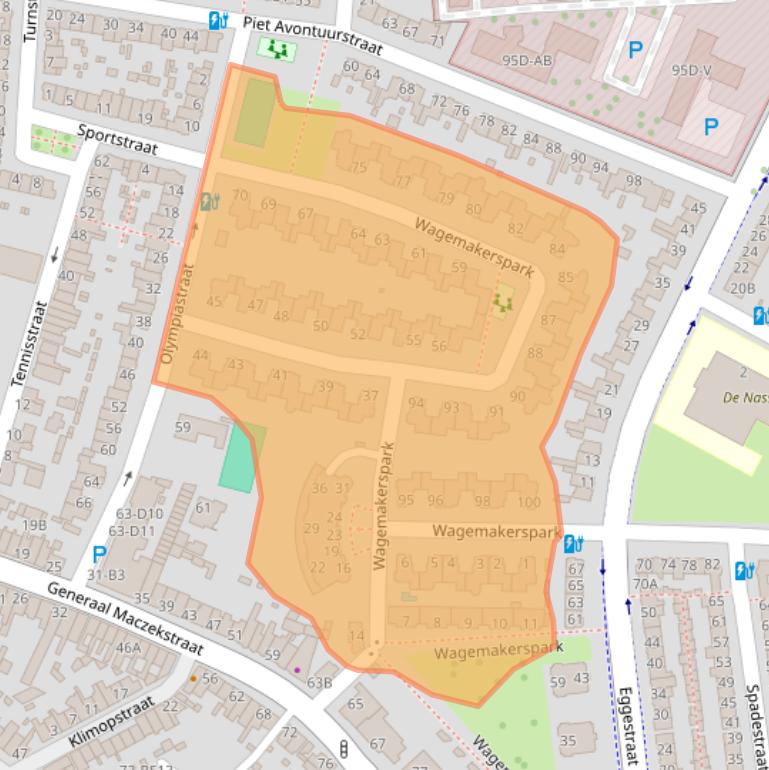 Kaart van postcodegebied 4818TV.