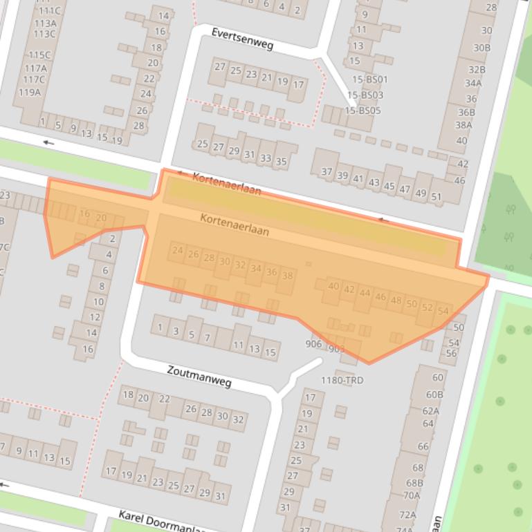 Kaart van postcodegebied 4819AR.