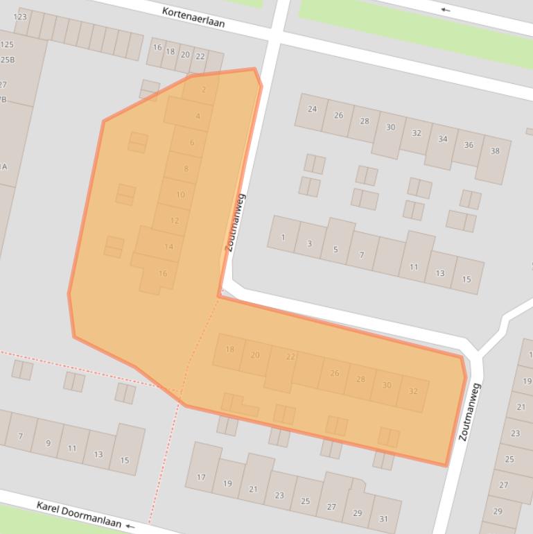 Kaart van postcodegebied 4819AT.