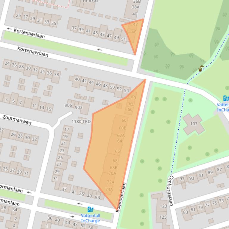 Kaart van postcodegebied 4819BH.