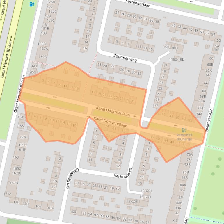 Kaart van postcodegebied 4819BK.