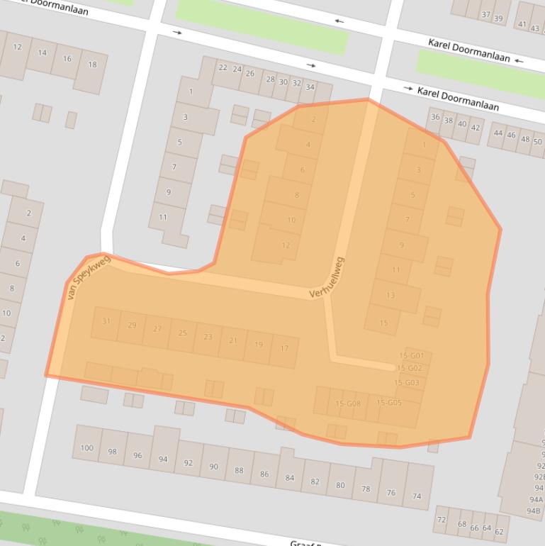 Kaart van postcodegebied 4819BL.